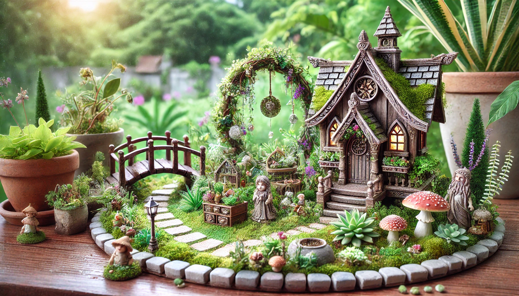 alt="Resin fairy houses"