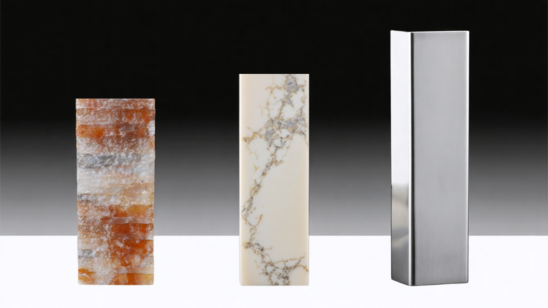 alt="Resin,ceramics,and stainless steel"