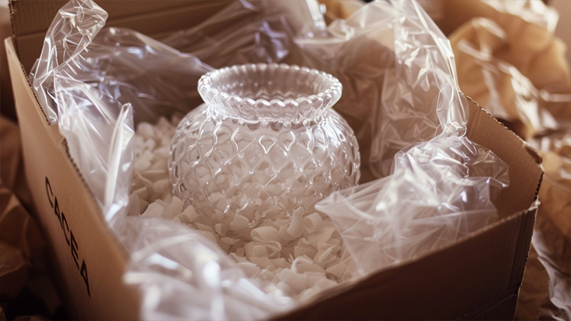 alt="A vase waiting for packaging"